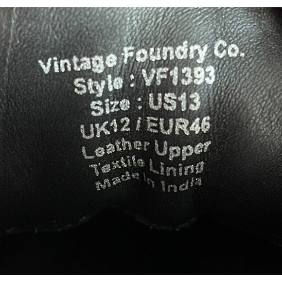 Vintage Foundry Co Men\'s Stone Faux Fur Trim Boots Size 13 Dark Navy Lace Up main image 8